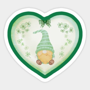 Irish Heart Gnome Sticker